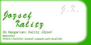 jozsef kalitz business card